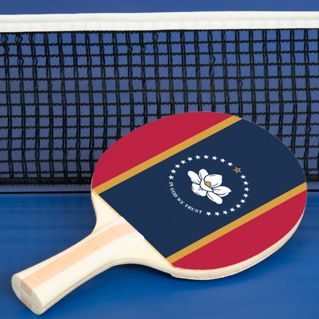 Raquette de ping pong avec le drapeau du Mississip (Insitu)