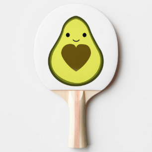 Raquette De Ping Pong Avocado Love Cute Avocado avec coeur