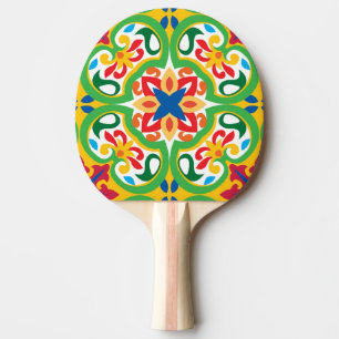 Raquette De Ping Pong 💛 💚 Azulejos, motif très décoratif,
