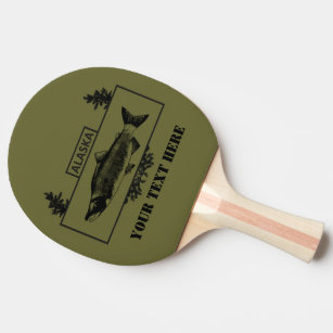 Raquette De Ping Pong Badge de pêcheur de combat de l'Alaska