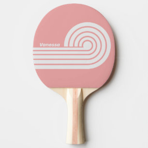 Raquette De Ping Pong Baiser Rétro Bandes à double boucle avec nom