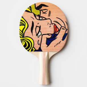 Raquette De Ping Pong Baiser V - Le Lichtenstein - art de bruit vintage