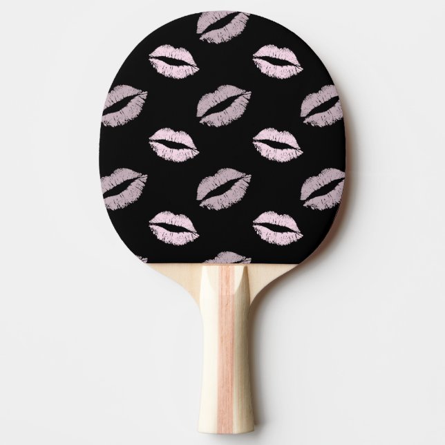 Raquette De Ping Pong Baisers Rose Argenté (Devant)