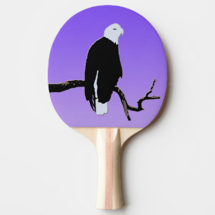 Raquette De Ping Pong Bald Eagle at Sunset - Art original de la faune