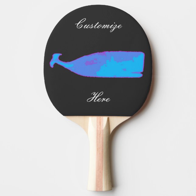 Raquette De Ping Pong baleine noire bleu Thunder_Cove (Devant)