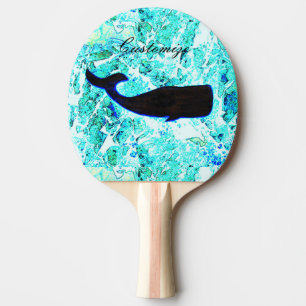 Raquette De Ping Pong baleine noire bleu Thunder_Cove