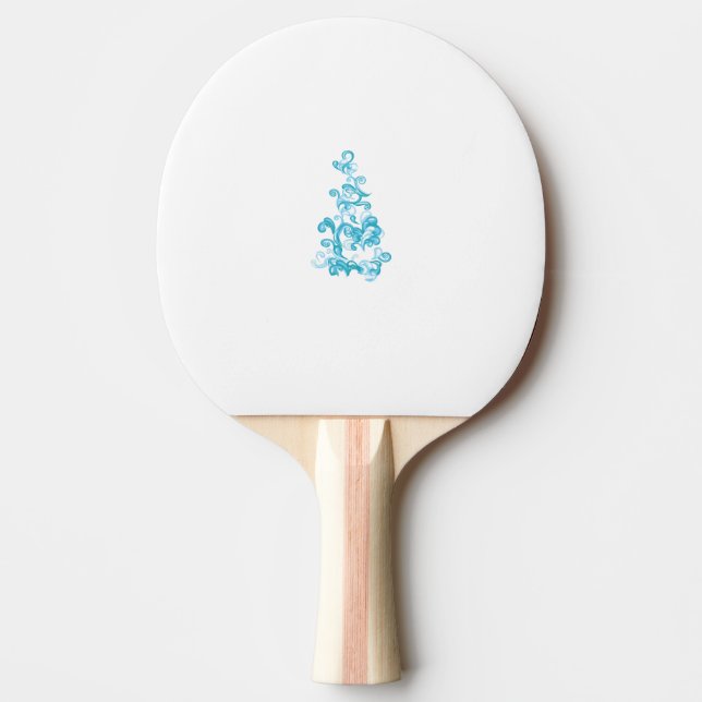 Raquette De Ping Pong Ball Blue, Medium Turquoise design décoratif (Devant)