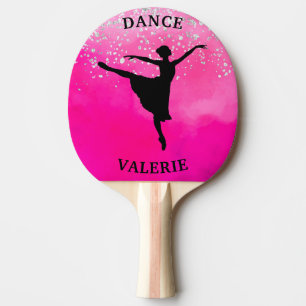 Raquette De Ping Pong Ballerina Dance Pink Ombre Sparkle