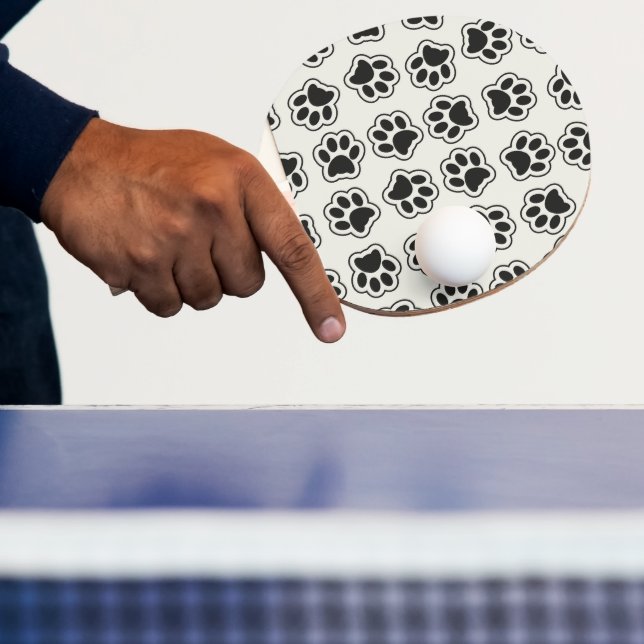 Raquette De Ping Pong Balles noires, Paws de chien, Paws de chat, Plan (Insitu)
