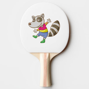 Raquette De Ping Pong Bande dessinée de raton laveur
