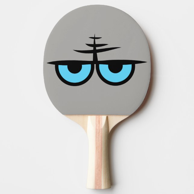 Raquette De Ping Pong Bande dessinée fâchée de yeux (Devant)