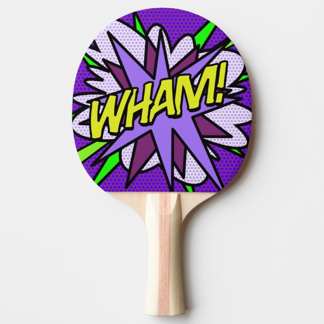 Raquette De Ping Pong Bande dessinée WHAM Fun Cool Moderne (Devant)