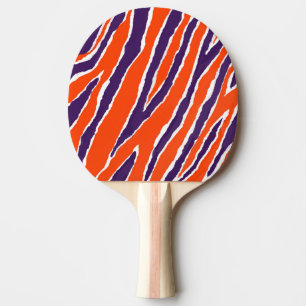 Raquette De Ping Pong Bandes de tigre/Design orange violet