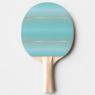 Raquette De Ping Pong Bandes d'or turquoise Rose