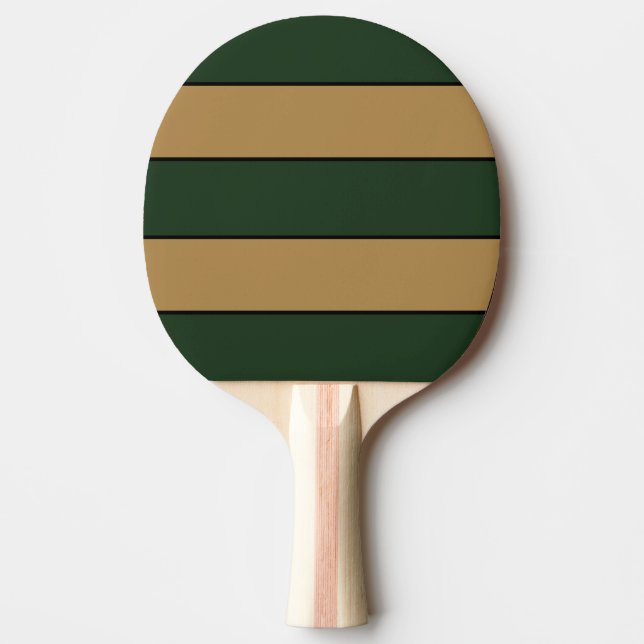 Raquette De Ping Pong Bandes Vertes Et Dorées Classiques De Noël (Devant)