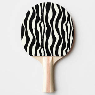 Raquette De Ping Pong Bandes zébrées - Noir et Blanc