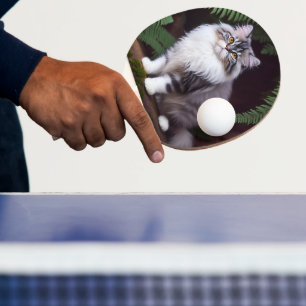 Raquette De Ping Pong Banjo le persan : Un délice gris et blanc