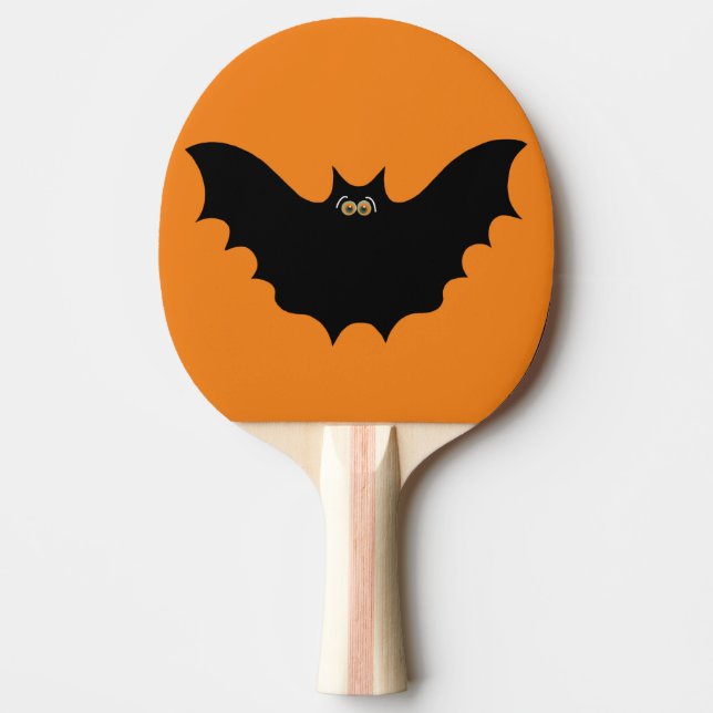Raquette De Ping Pong Bat noir d'Halloween (Devant)
