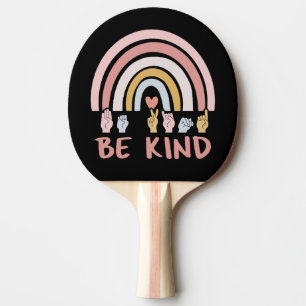 Raquette De Ping Pong Be Kind ASL III - Langue des Signes Américaine