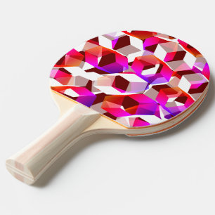 Raquette De Ping Pong Beaucoup d'hexagones colorés, sur arrière - plan r