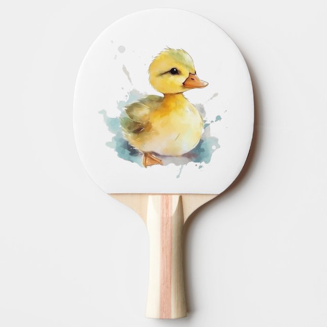 Raquette De Ping Pong Bébé Canard Aquarelle Ping Paddle (Devant)
