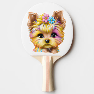 Raquette De Ping Pong Bébé mignon et adorable Yorkie