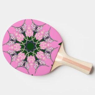Raquette De Ping Pong Bébé rose beau motif monogramme teinte violette