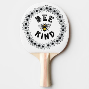 Raquette De Ping Pong Bee Genre Bumble Bee Kindness Design Floral