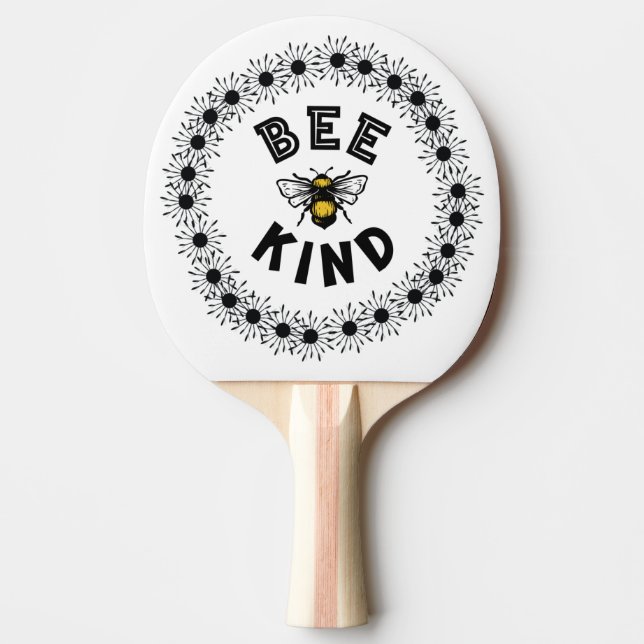 Raquette De Ping Pong Bee Genre Bumble Bee Kindness Design Floral (Devant)
