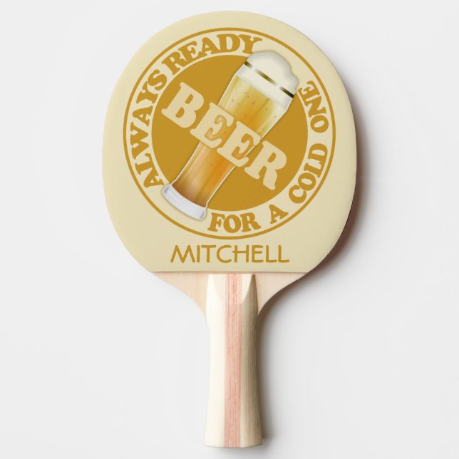 Raquette De Ping Pong BEER nom personnalisé ping pong paddle (Devant)