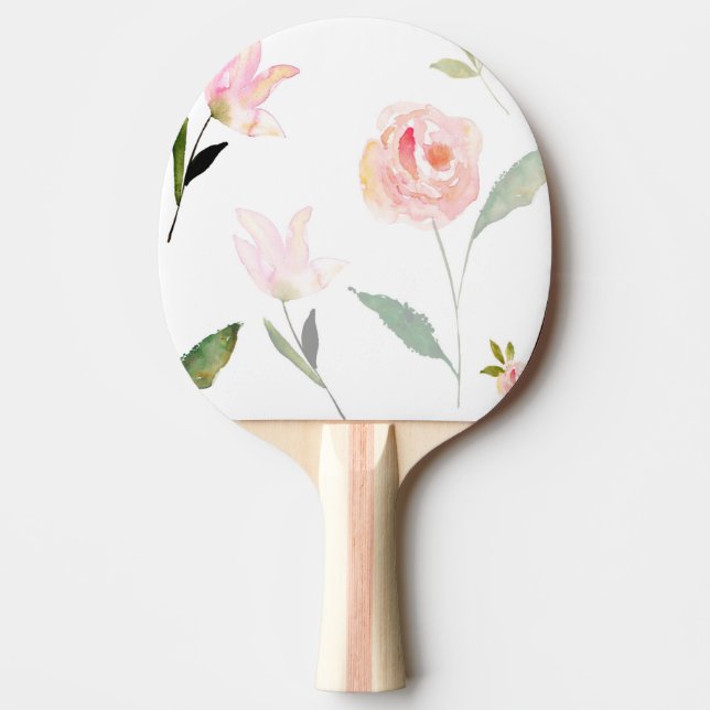 Raquette De Ping Pong Belle aquarelle florale (Devant)