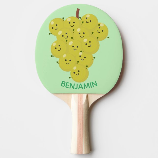 Raquette De Ping Pong Belle bande de raisins amusante illustration (Devant)