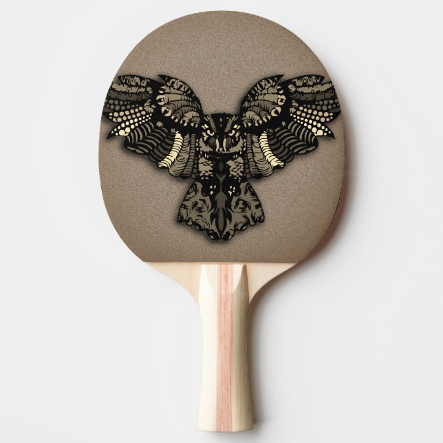 Raquette De Ping Pong Belle Chouette Rustique (Devant)