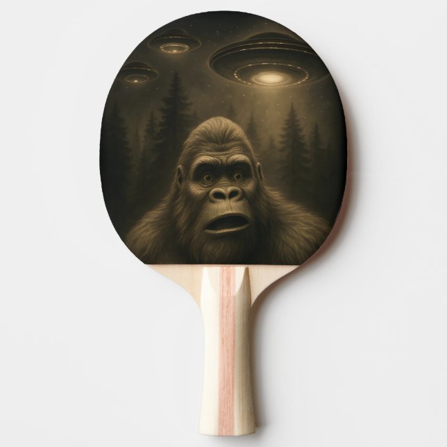 Raquette De Ping Pong Bigfoot Sasquatch Alien UFO Funny (Devant)