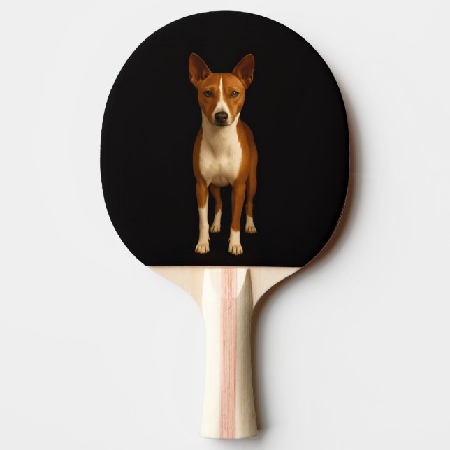 Raquette De Ping Pong Black 4 Luxe ping pong paddle, Classy Basenji Dog (Dos)