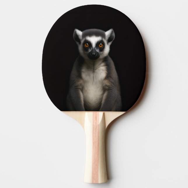 Raquette De Ping Pong Black 4 Luxe ping pong paddle, Gentle Lemur (Dos)