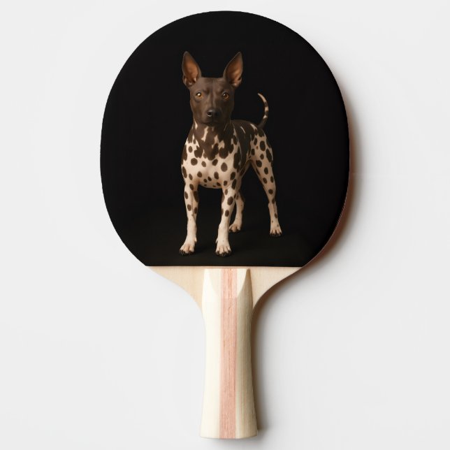Raquette De Ping Pong Black 4 Luxe ping pong paddle, Hairless Terrier (Dos)
