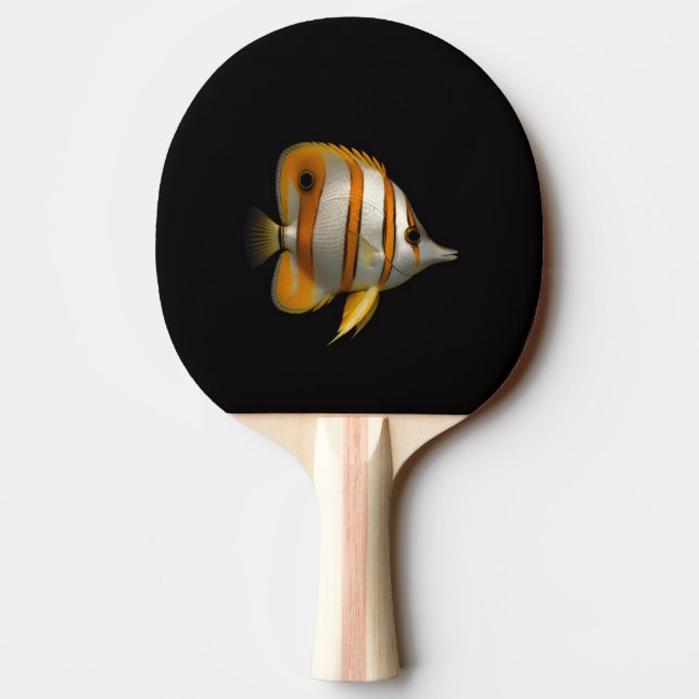 Raquette De Ping Pong Black 4 Luxe ping pong paddle, Reef Butterflyfish (Dos)