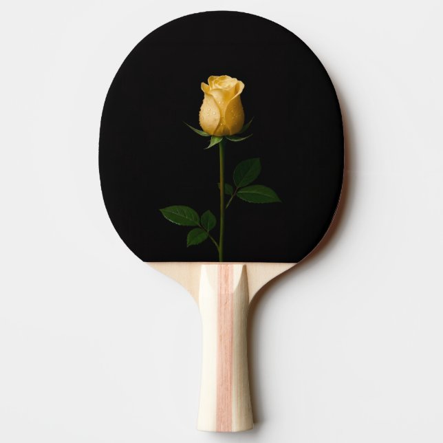 Raquette De Ping Pong Black 4 Luxe ping pong paddle, Sunlit Yellow Rose (Dos)
