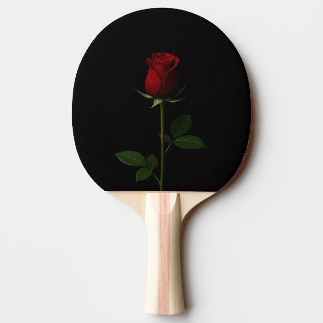 Raquette De Ping Pong Black 4 Luxe ping pong paddle, Velvet Red Rose (Dos)