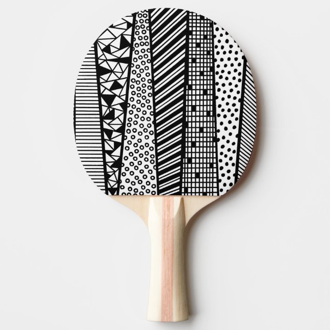 Raquette De Ping Pong Black and white (Devant)