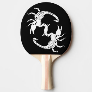 Raquette De Ping Pong Black & White Letter S