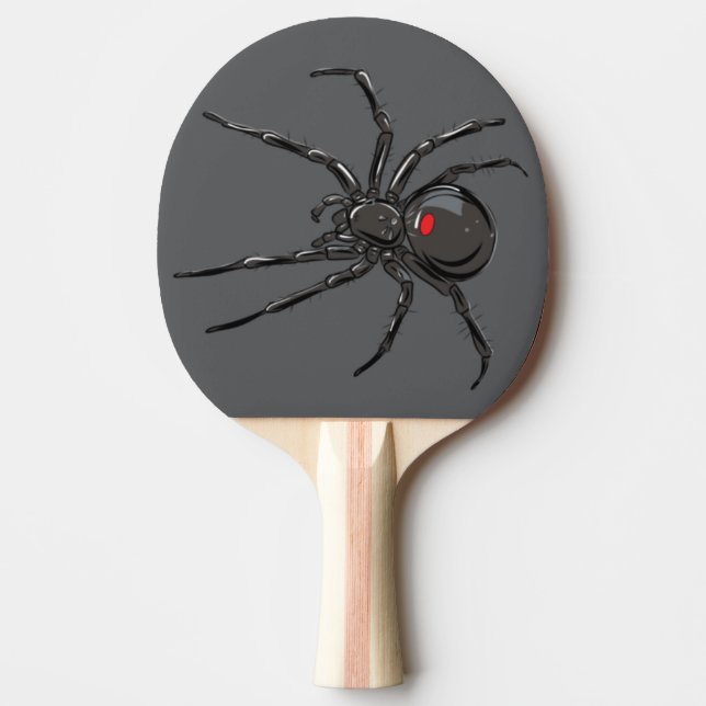 Raquette De Ping Pong Black Widow Spider Dessin original (Devant)