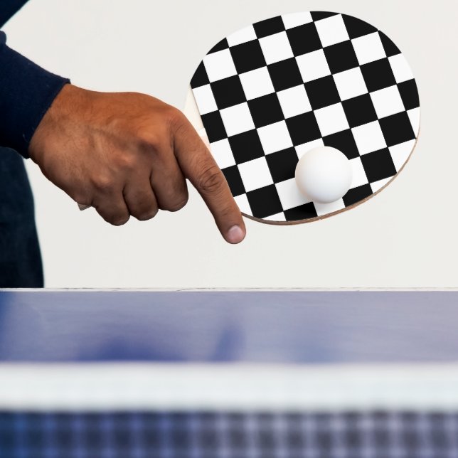 Raquette De Ping Pong Blanc et noir à carreaux  (Insitu)