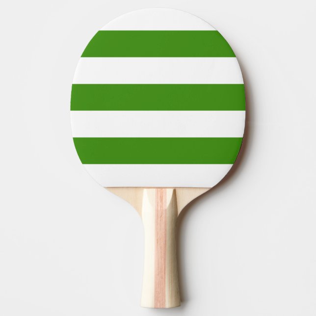 Raquette De Ping Pong Blanc Moderne, Rayure Verte (Devant)