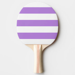 Raquette De Ping Pong Blanc Moderne, Rayure Violet Lavande