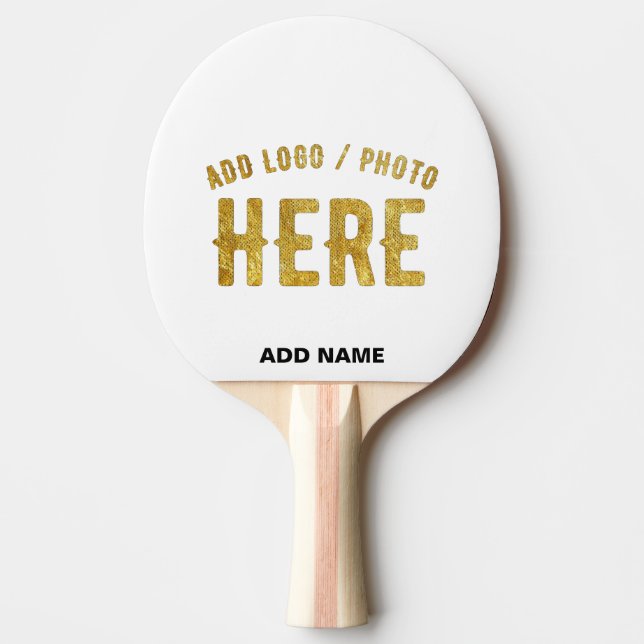 RAQUETTE DE PING PONG BLANC PERSONNALISABLE MODERNE DE MARQUE VÉRIFIÉ ST (Devant)