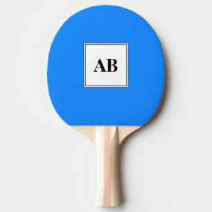 Raquette De Ping Pong Bleu azur uni avec monogramme