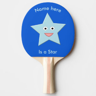 Raquette De Ping Pong Bleu Clair Celebration Star Custom Ping Pong