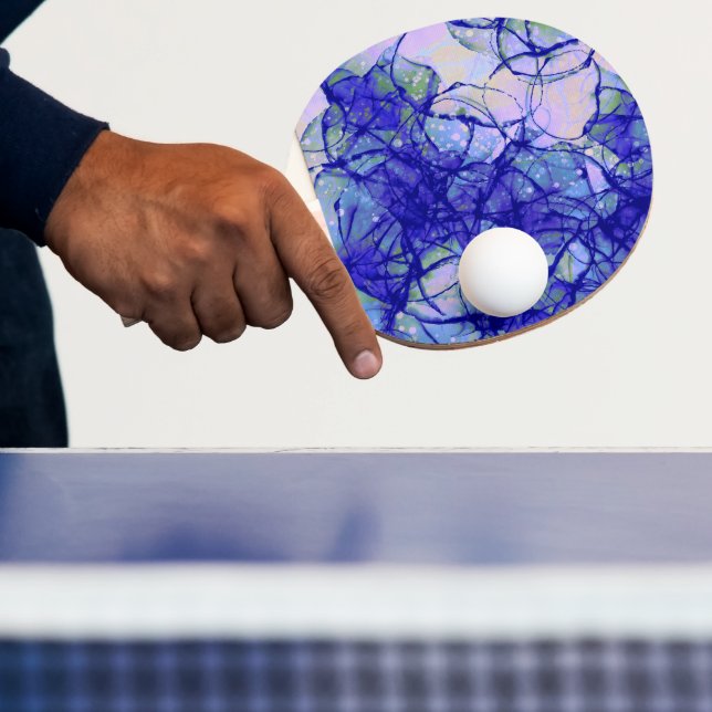 Raquette De Ping Pong Bleu Cool Abstrait Art double (Insitu)